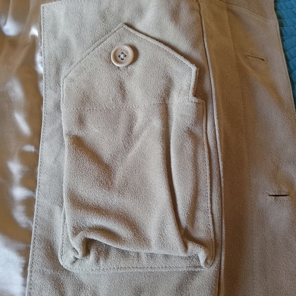 BANANA REPUBLIC Tan Camel Suede Leather Men's Jacket  EUC - Picture 7 of 11